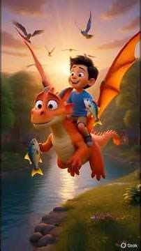 Angry Dragon and Brave Kid | Funny Cartoon Story with Learning Lessons | #dragan #animals #nature
