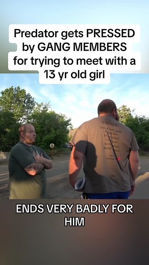 predator gets pressed by the gang #caught #foryou #fyp #viral | catching a predators gone wrong