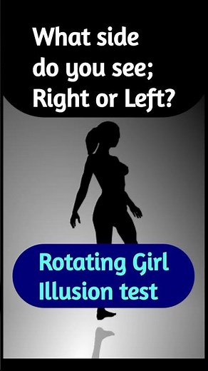 🧠Left or Right Brain? The Spinning Girl Illusion Test! 😱💫