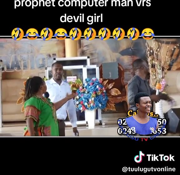 devil girl with Big insult vrs prophet computer man and his junior pastors 😂🤣😂 #fyp #creatorsearchinsight #100k #1millionaudition #100000k @creator search insights 2025 @AIRTYM🕐 GH🇬🇭 @prophet Larbi (sumsumbofoc) @BESSAHGHANA @itszionbaby