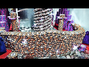 World’s 4th Largest Wall of Poker Chips! 100-Quarter High-Limit Coin Pusher Challenge