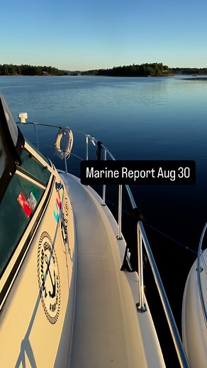 Marine Report Aug 30 @servicemastermo #boatingontario #georgianbay #lakesimcoe #boatinglife #summerishere☀️ #lakecouchiching #mdmarineinsurance #micasportcanada #canboat #torontoboatshow #torontointernationalboatshow #mapleleafmarinas #islandproductscanada #creechersdesign #peerlessaquacare #anchorgearco | Water on the Water