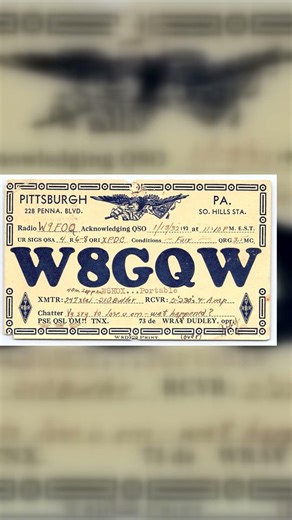 Exploring 1933 Pittsburgh Through a Vintage QSL Card