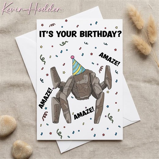 Rock Amaze Birthday Card Funny Sci-fi Space Birthday Card, Project Hail Mary Inspired Card, Nerd Sci Fi Birthday Card - Etsy