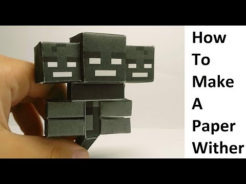 How to make a paper Wither ( Minecraft ) Papercraft toy. Easy to make. Papercraft Minecraft