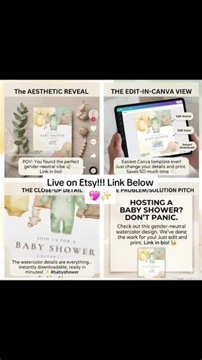 https://payhip.com/b/41EWq 🌿 Boho Clothesline Baby Shower Invitation | Editable Canva Template | Gender-Neutral Instant Download Hosting a baby shower? Don't panic! We've done the design work for you. Set the perfect vibe for the big day with this gorgeous, gender-neutral baby shower invitation. Featuring beautiful watercolor details and an adorable baby clothesline design in sage greens and earthy tones, this template is perfect for a boho-themed shower for a baby boy, baby girl, or a surprise