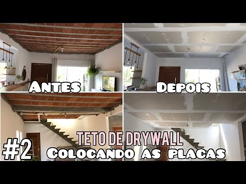 A OBRA DA SALA Parte 2 - COMO FAZER TETO DE GESSO DRYWALL / ACARTONADO