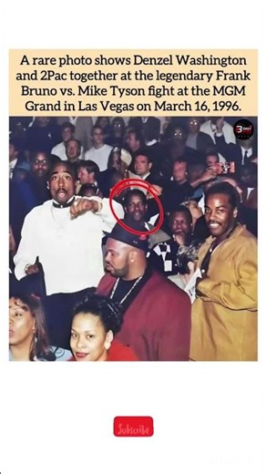 Rare photo of Denzel and 2Pac at the Tyson fight in 1996 😳🥊#shorts