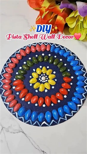 Pista shell wall decor❤️#diy#artandcraft#handmade#love#fyp#trending#painting#pistashellcrafts#viral