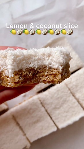 Healthy Lemon & Coconut Slice Recipe