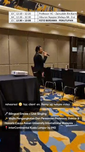 🎤 Bilingual Emcee + Live Singing ✨ Majlis Pengangkatan Dan Peresmian Professor, Doktor & HC AUI