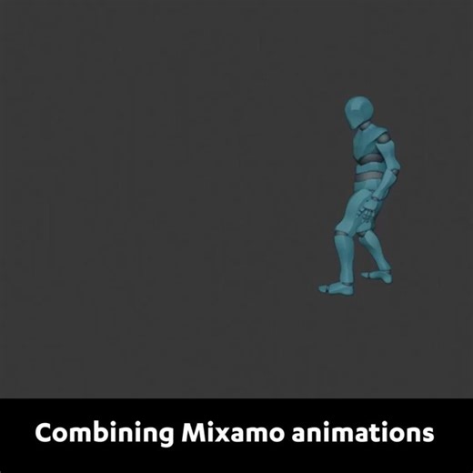 【Blender教程】小技巧：组合Mixamo动画