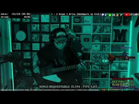 [📺] Rocksmith 2014 Bass Cover – BrokeNCYDE - 2 Drunk 2 Drive | Live Stream Gameplay