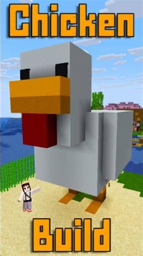 Building a Cute Minecraft Chicken 🐔 | Fast & Easy Build Idea