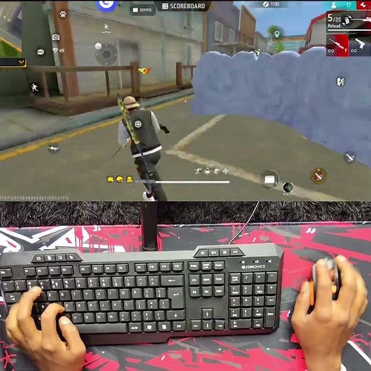 How to play free fire with keyboard and mouse mobile setup awm gameplay