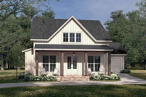 Modern Farmhouse Plan - 1,263 Square Feet, 2 Bedrooms, 2 Bathrooms | Floor Plan #041-00293 | America's Best House Plans