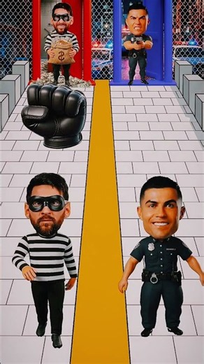 Police Ronaldo vs Thief Messi ParkourChallenge!