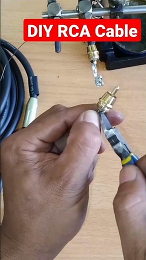 DIY RCA Cable #shorts #diy #audiocable