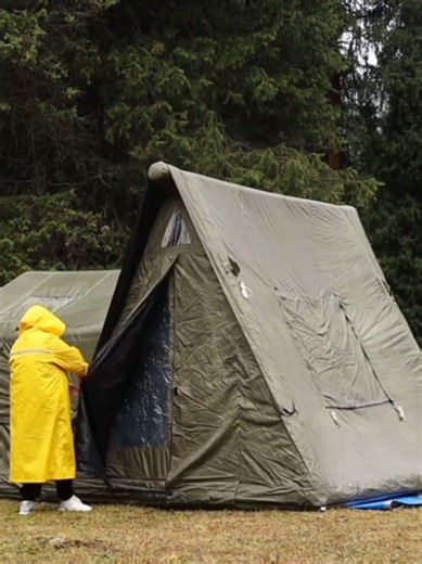 Hot-Tent-Camping an einem Regentag | Survival im Wald⛺ #campingtents #campinglife #outdoor #survival #travel #zelten #schwarzwald #deutschtiktok