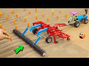 Top diy tractor mini plough machine science project | how to plant a carrot field | @SunFarming