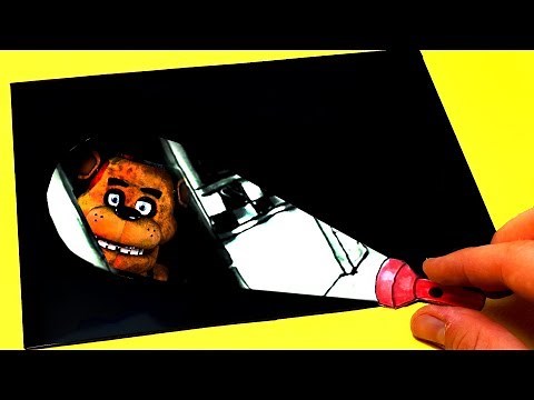 FNaF Dark Room Card with Secret Magical Flashlight - PAPER CRAFT FNaF Board Game for FNAF FANS