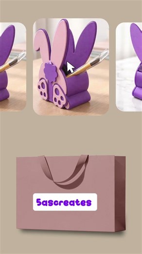 🌸Our adorable 3D Printed Bunny Pen Holder. #viral #bunny #viralvideo #viralshorts #5ascreates