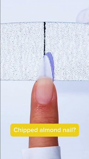 Chipped almond nail? Don’t panic 😱💅 Watch this EASY fix at home!