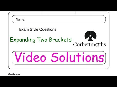 Expanding Two Brackets Answers - Corbettmaths