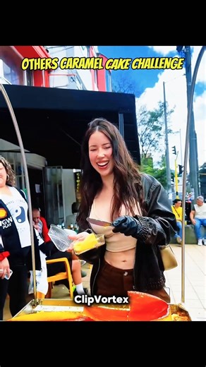 OTHERS CARMEL CAKE CHALLENGE VS THIS ONE #caremel #cake #challenge #shorts