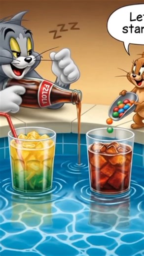 Surprising Jerry with a GIANT Soda Pool Explosion (Prank Challenge) #prankcam #tomandjerry #cartoon