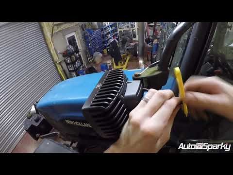 Fitting LED Work Lights on a New Holland TM125