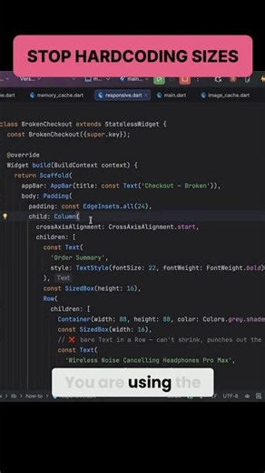 Fix Flutter Overflow Error Responsive UI
