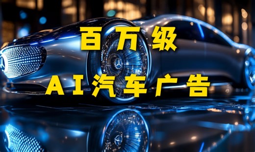 100万的汽车广告，用AI100块做出来！