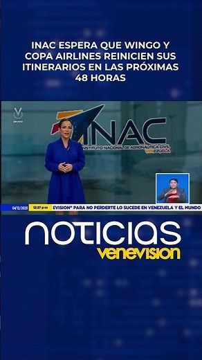 INAC expects Wingo and Copa Airlines to resume their schedules within the next 48 hours