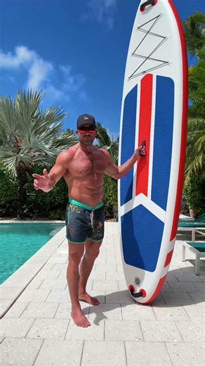 This inflatable stand up paddleboard package comes with everything you need to get started