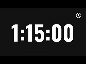 1 Hour 15 Minute Timer | Simple 75 Minute Timer