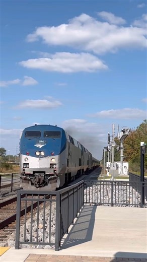 FAST!! Amtrak tripleheader BLASTS past and almost knocks my phone out! #train #viral