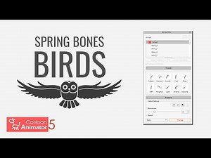 spring bones bird animation in cartoon Animator 5