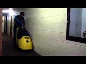 Walk behind carpet cleaning demonstration