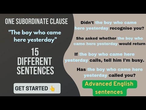 Frame 15 Long Sentences Using 1 Subordinate Clause #longsentencesinenglish #easyspokenenglishkanchi