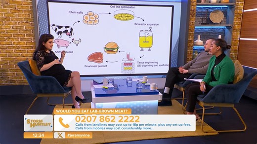 The meat is made by growing a single sample of cells from a chicken egg. | Jeremy Vine On 5