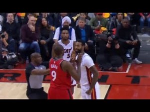 NBA James Johnson vs Serge Ibaka Fight 2018 Heat vs Raptors