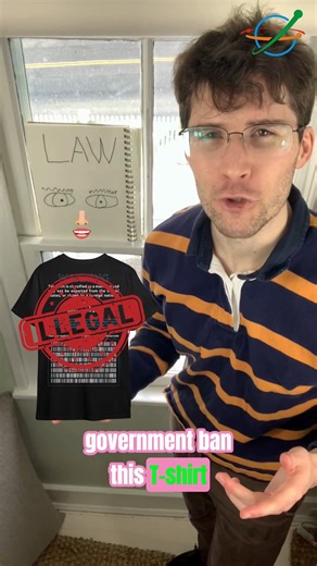 Gravity Assist on Instagram: "Did you know this T-shirt was once a felony? 🚨👕 In 1995, the US Government classified the math on this shirt as a "munition"—legally the same as a missile or a biological weapon. If you wore it on a plane, you were an international arms trafficker. 🤯 Why? Because the 3 lines of code printed on the front (RSA encryption) were so strong, the NSA couldn't break them. They were terrified of "Going Dark." But hackers found a loophole: The Constitution. 🇺🇸📖 #CyberSe