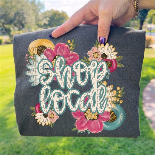 SHOP LOCAL FLORAL Png, Shop Small Digital for Sublimation and Dtf, Shop Local Png, Small Business Png, Support Local Png - Etsy