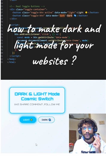 Create Dark and Light Mode for Websites with Animations