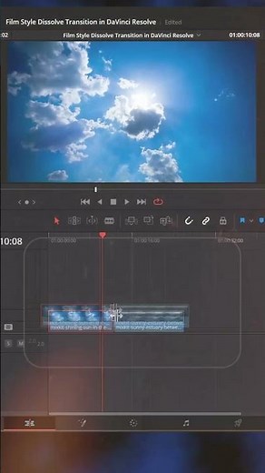 Film Style Dissolve Transition in DaVinci Resolve