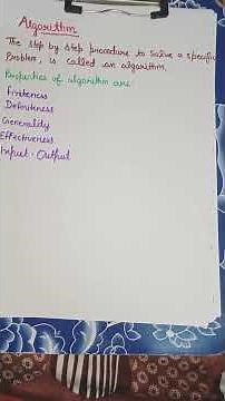 what is Algorithm || Properties of algorithms #algorithm