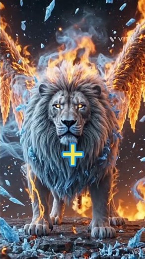 Ice Lion ❄️🦁: Fire Phoenix 🔥🦅“Fire vs Ice… Who Wins?”#lion #phoenix #shortvideo #shorts