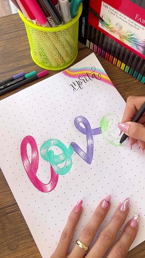 Tutorial fácil de lettering con colores para bullet journaling