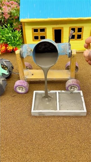 Mini Pillar Construction Secret 😲 | DIY Cement Filling Process #shorts